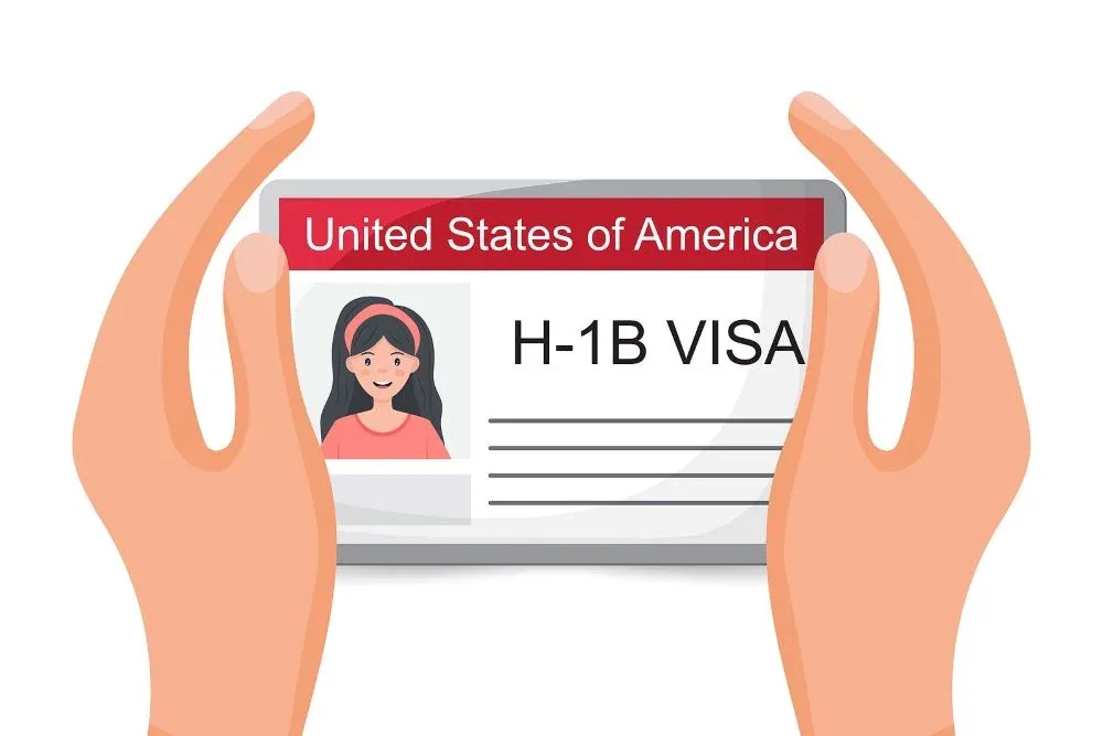 Stethoscope on an H-1B visa petition form